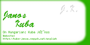 janos kuba business card